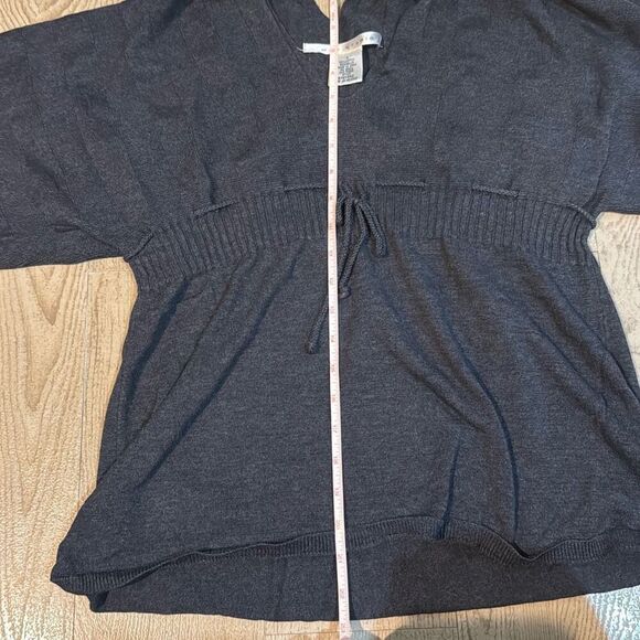 Max studio gray cotton blend babydoll short/ blouse size small - Picture 5 of 6